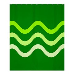 Green waves Shower Curtain 60  x 72  (Medium) 