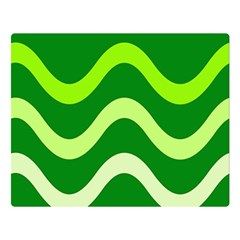 Green waves Double Sided Flano Blanket (Large) 