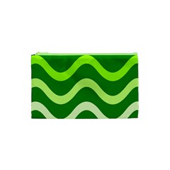 Green waves Cosmetic Bag (XS)