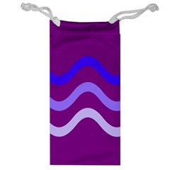 Purple Waves Jewelry Bags by Valentinaart