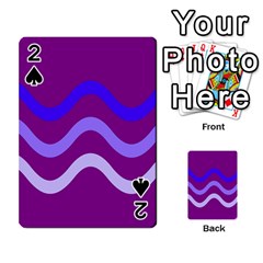 Purple Waves Playing Cards 54 Designs  by Valentinaart