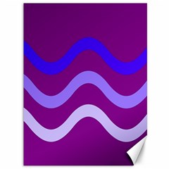 Purple Waves Canvas 36  X 48   by Valentinaart