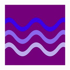 Purple Waves Medium Glasses Cloth by Valentinaart