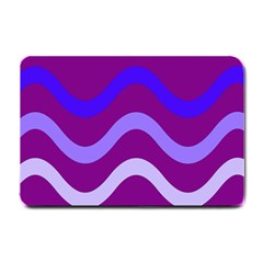 Purple Waves Small Doormat  by Valentinaart