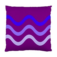 Purple Waves Standard Cushion Case (one Side) by Valentinaart