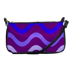 Purple Waves Shoulder Clutch Bags by Valentinaart