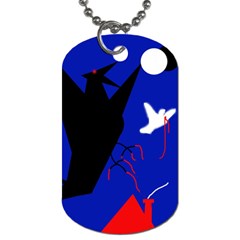 Night Birds  Dog Tag (two Sides) by Valentinaart