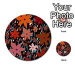 Orange flowers  Multi-purpose Cards (Round)  Back 3