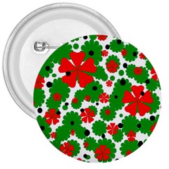 Red And Green Christmas Design  3  Buttons by Valentinaart