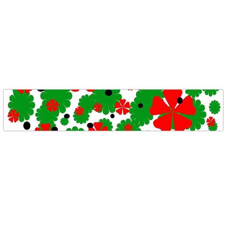 Red and green Christmas design  Flano Scarf (Large)
