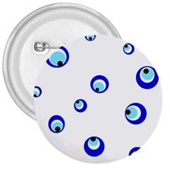 Mediterranean Blue Eyes 3  Buttons by Valentinaart