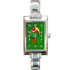 Toucan Rectangle Italian Charm Watch by Valentinaart