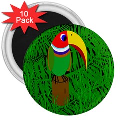 Toucan 3  Magnets (10 Pack)  by Valentinaart