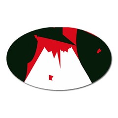 Volcano  Oval Magnet by Valentinaart