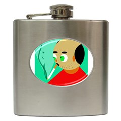 Smoker  Hip Flask (6 Oz) by Valentinaart