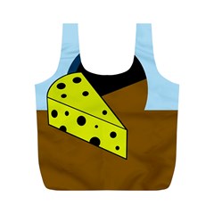 Cheese  Full Print Recycle Bags (m)  by Valentinaart