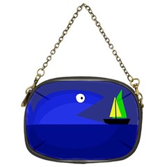 Blue Monster Fish Chain Purses (one Side)  by Valentinaart