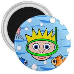 Diver 3  Magnets by Valentinaart