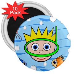 Diver 3  Magnets (10 Pack) 