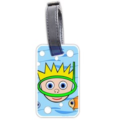 Diver Luggage Tags (one Side)  by Valentinaart
