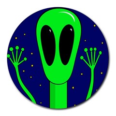 Alien  Round Mousepads by Valentinaart