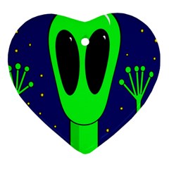 Alien  Heart Ornament (2 Sides) by Valentinaart