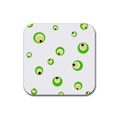 Green Eyes Rubber Coaster (square) 