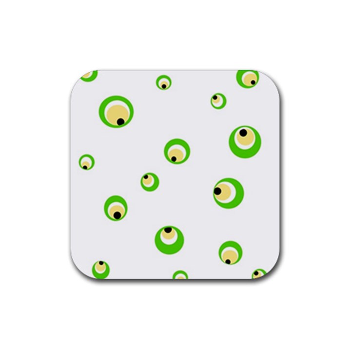 Green eyes Rubber Coaster (Square) 