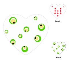 Green Eyes Playing Cards (heart)  by Valentinaart