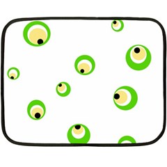 Green Eyes Fleece Blanket (mini) by Valentinaart