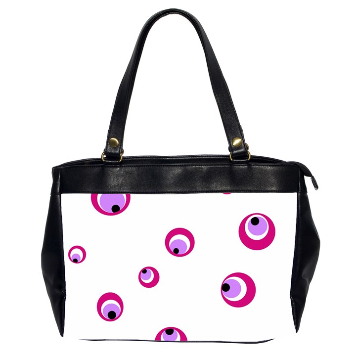 Purple eyes Office Handbags (2 Sides) 