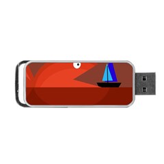 Red Monster Fish Portable Usb Flash (one Side) by Valentinaart