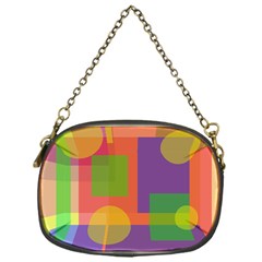 Colorful Geometrical Design Chain Purses (one Side)  by Valentinaart