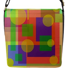 Colorful Geometrical Design Flap Messenger Bag (s) by Valentinaart