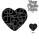 Black and gray decorative design Multi-purpose Cards (Heart)  Back 15