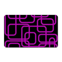 Purple And Black Elegant Design Magnet (rectangular) by Valentinaart