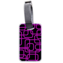 Purple And Black Elegant Design Luggage Tags (two Sides) by Valentinaart