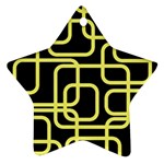 Yellow and black decorative design Ornament (Star)  Front