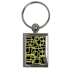 Yellow And Black Decorative Design Key Chains (rectangle)  by Valentinaart