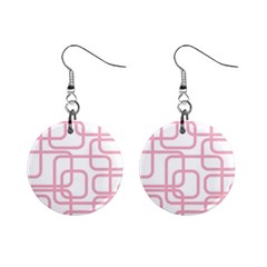 Pink Elegant Design Mini Button Earrings by Valentinaart