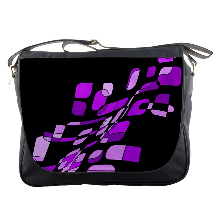 Purple decorative abstraction Messenger Bags