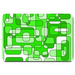 Green Decorative Abstraction  Large Doormat  by Valentinaart