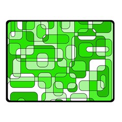 Green Decorative Abstraction  Double Sided Fleece Blanket (small)  by Valentinaart