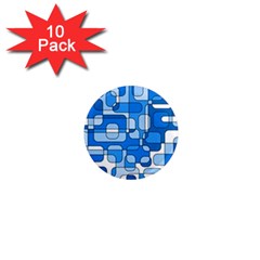 Blue Decorative Abstraction 1  Mini Magnet (10 Pack)  by Valentinaart