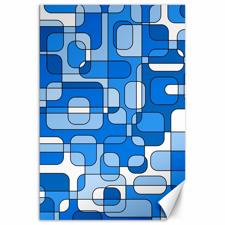 Blue decorative abstraction Canvas 20  x 30  