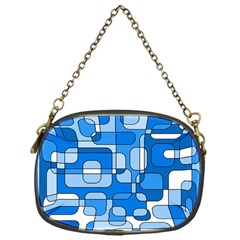 Blue Decorative Abstraction Chain Purses (one Side)  by Valentinaart