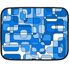 Blue Decorative Abstraction Fleece Blanket (mini) by Valentinaart