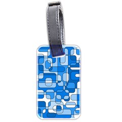 Blue Decorative Abstraction Luggage Tags (two Sides) by Valentinaart