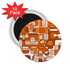 Orange Decorative Abstraction 2 25  Magnets (10 Pack) 