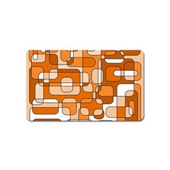 Orange Decorative Abstraction Magnet (name Card) by Valentinaart